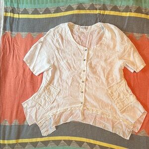 Boho Linen Top